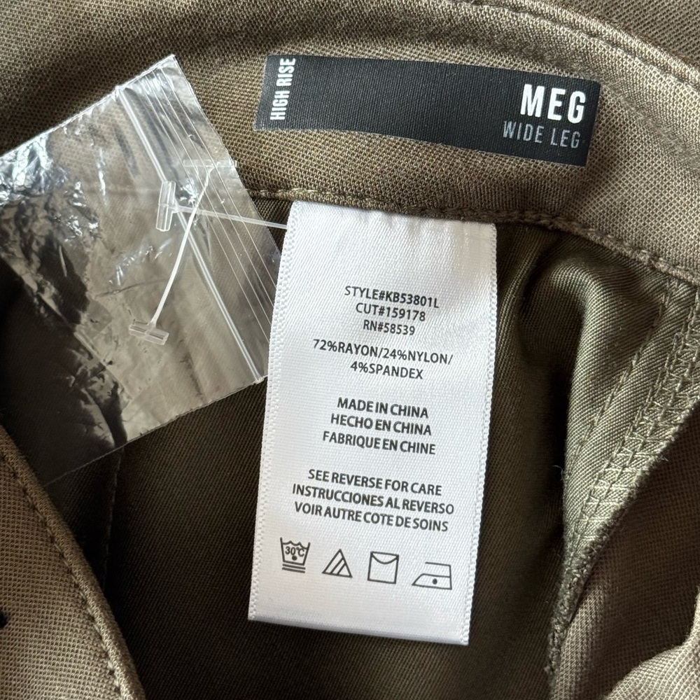 Kut From The Kloth | Olive Green Meg Wide Leg Pants - Picture 9 of 11